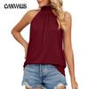 Damski Letni Top Halter Halter Tank Top Bez Rękawów T-shirt
