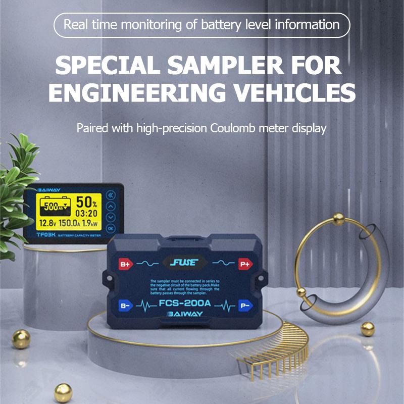 DC8-120V 200A Coulomb Meter Battery Capacity Indicator Special Coulomb Meter for Engineering Vehicle/AGV Battery Capacity Tester