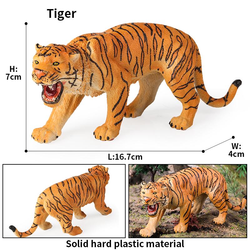 Oenux Original African Wild Animals Simulation Savage Bengal Tiger Siberian Tiger White Tiger Lion PVC Model Educational Toys