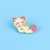 Cute Purple Cat Lapel Pin Cartoon Animal Brooch for Bags Jackets Hats Zinc Alloy Rust-Proof Unique Gift for Kids Teens Cat Lovers
