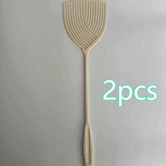 Long Grip Striped Fly Swatter Wear-resistant Plastic Household Insect Swatting Accessory 2 Pack