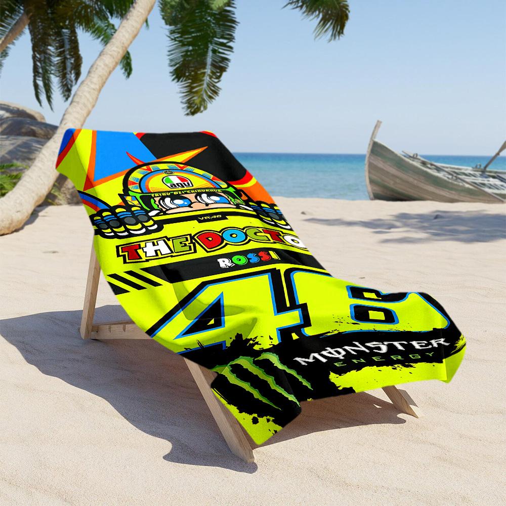 Vr46 soft beach towel soft Applicable to multiple scenarios Fashion Lovers Wedding Party Gift