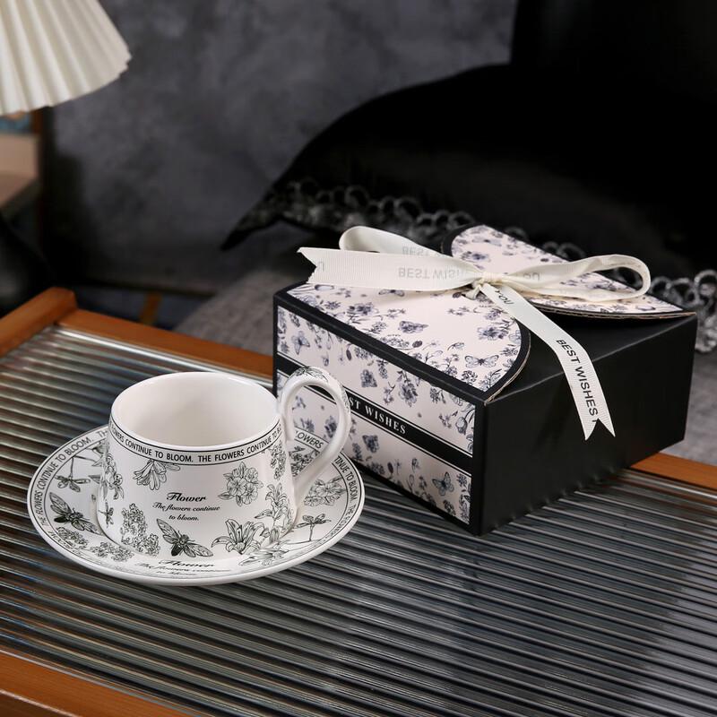 Hongyuetang Retro Keramik Kaffeetasse & Untertasse Set