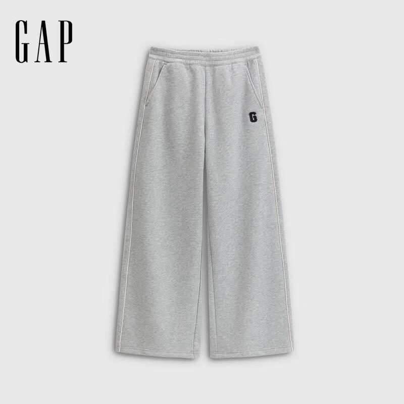 Gap Women's Big G Embroidered Velvet Wide-Leg Sweatpants