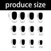 24Pcs Gradient Design Press On Nail with Glittering Sequins Heart Easy Application for Parties Valentine's Day
