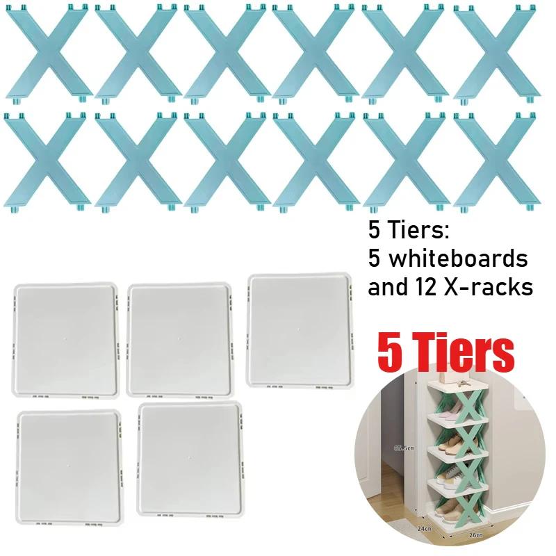 Stackable Shoe Rack Multi Layer Shoes Storage Organizer Removable Space Saving Shoes Shelf Plastic Shoes Cabinets Home Supplies