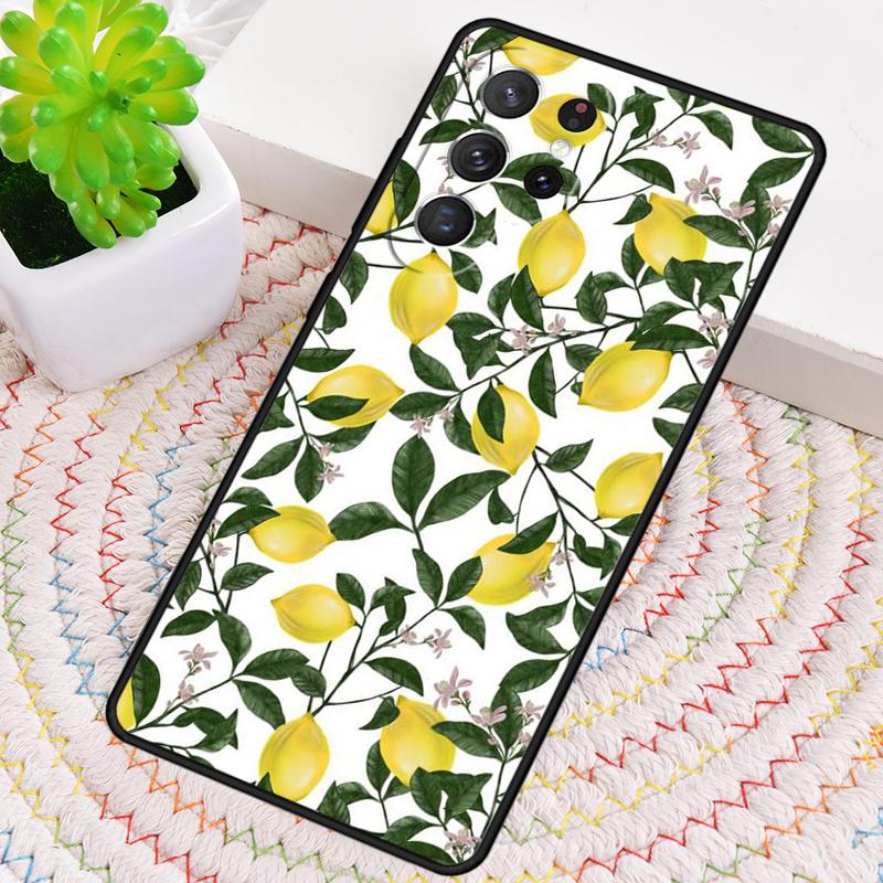 כיסוי טלפון קיץ טרופי פירות לימון TPU רך עבור Samsung Galaxy note 10 pro S26 S25 S24 S23 S22 Ultra Plus S21 FE S20