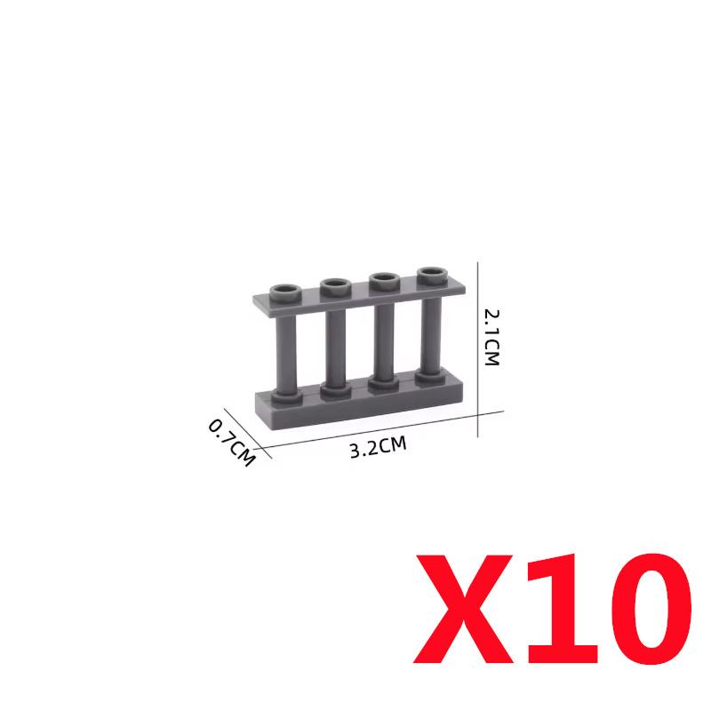 MOC DIY Accessori Parti Piastra Scena Città Blocchi da Costruzione Tronco d'Albero Recinzione Ringhiera Lampione Stradale Semaforo Base Giocattolo A037