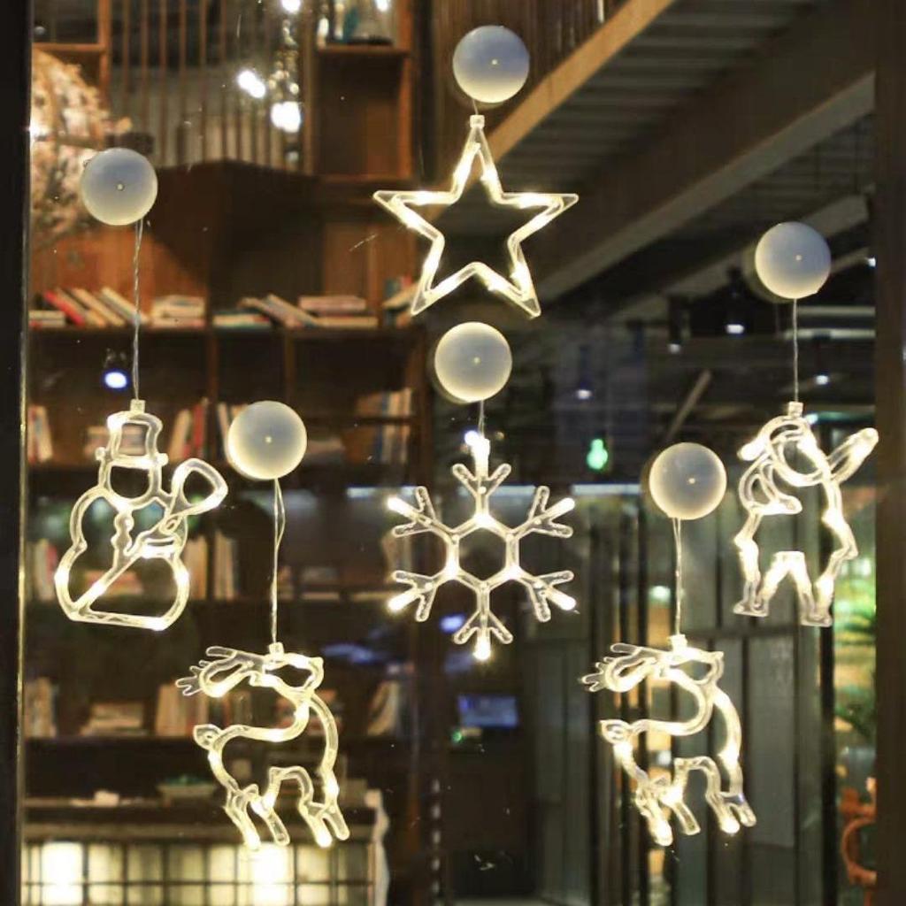 LED Christmas String Lights with Suction Cups - Indoor Holiday Decor for Windows and Ambiance 