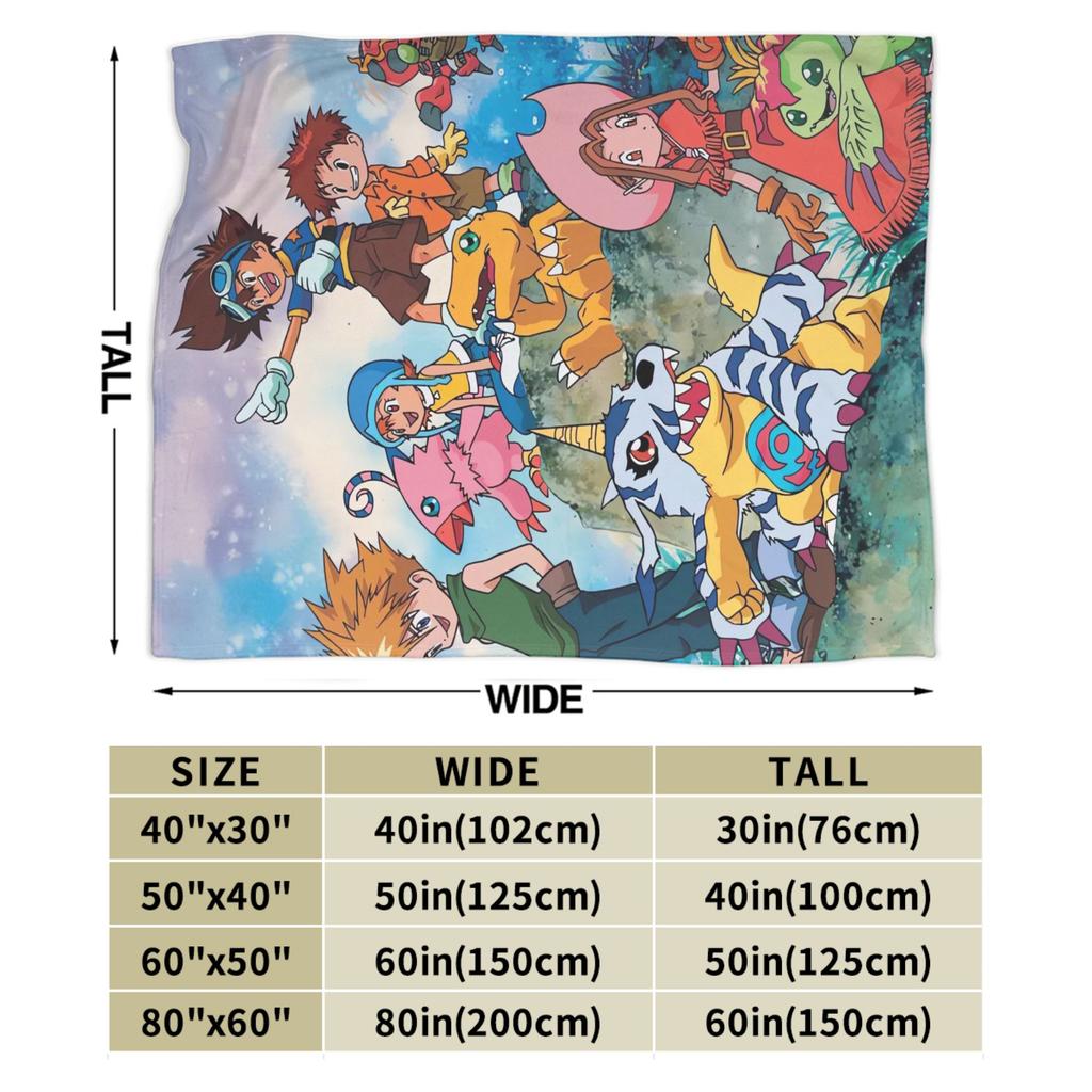 Digimon Adventure Blanket Quality Super Soft Bedding Throws Spring Children Home Decor Street Trend Bedspread
