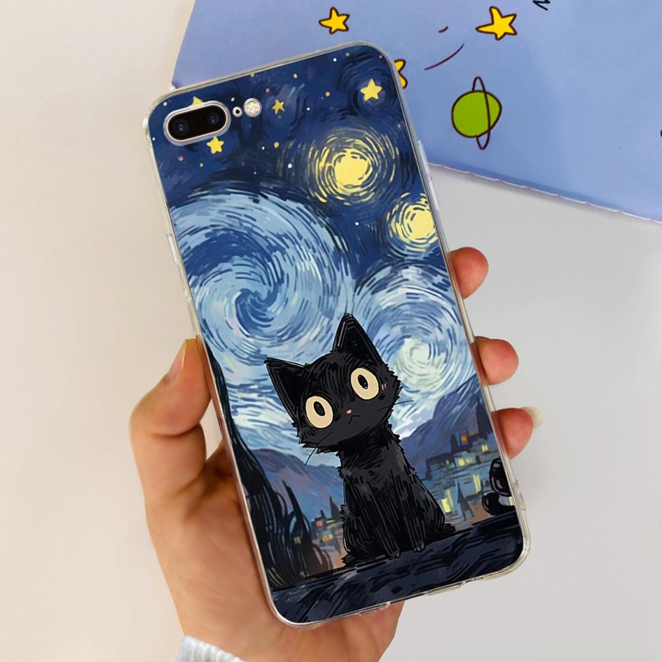 Case For Apple iPhone 7 8 Plus Cover Cute Butterfly Flower Silicone Soft Funda Protector Coque For iPhone 7 8 7plus 8plus Bumper