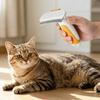 Pet Detangling Comb Self-Cleaning Cat Deshedding Brush Curved Head Pet Grooming Brush Removes Loose Fur And Tangles for Dogs Cats