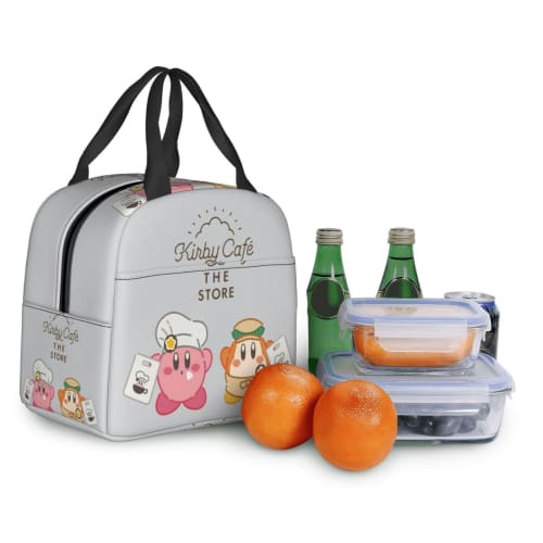 Ka-bi Insulated Lunch Bag with Clasp, Black, Bento Box, Insulated, Cooler Bag with Zipper, Compact, Soft Cooler Bag, Tote/Eco Bag