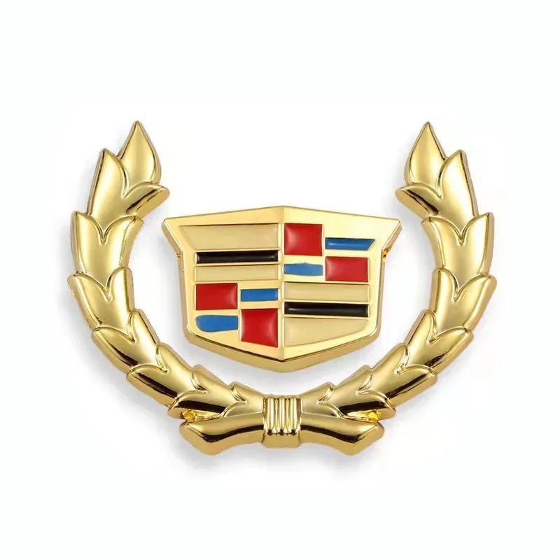 3D Metall für Cadillac Escalade CTS CT5 XT5 XTS XLR BLS SLS STS ATS XT4 CT4 2025 Auto Karosserie Heckscheibe Seitenaufkleber Emblem Abziehbilder