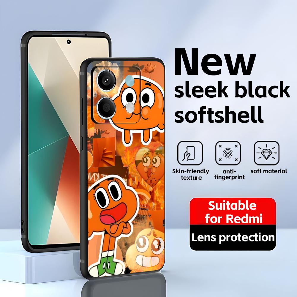 

The Amazing World of Gumball Phone Case For Redmi Note 14 13 12 11 Pro Plus S 5G 14C A3 Soft Black Phone Cover Redmi Note 14 Pro 4G (Global)