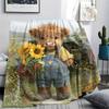 Coperta in Flanella con Stampa Bovini, Alta Qualità, Confortevole per Tutte le Stagioni, Decorazione per la Casa, Calore e Comfort, Perfetta per Regali di Natale