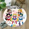 1pc Sailor Moon  Carpet, Round Rug, Comfortable, Suitable for Entryways, Living Rooms, Office, And Bedrooms, Christmas Decoration