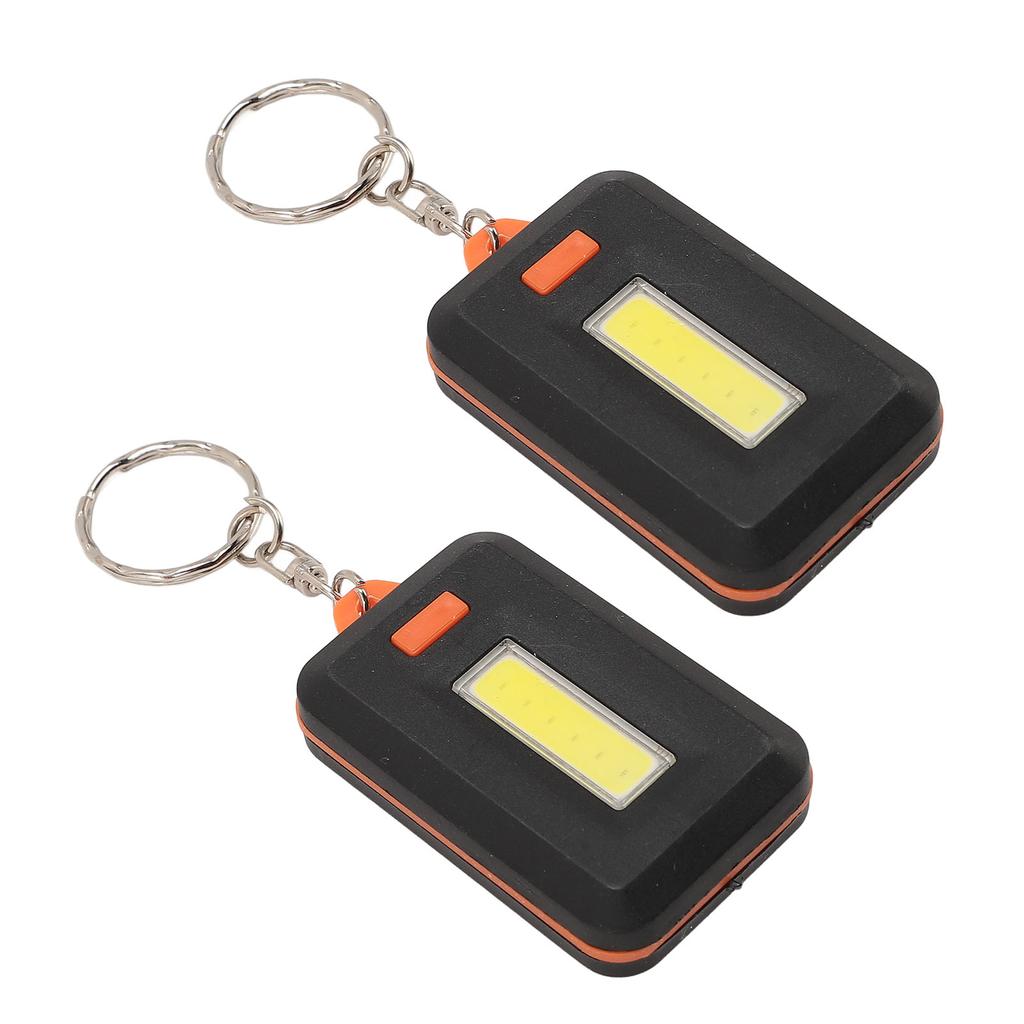 2Pcs Mini Emergency Light Portable Pocket Key Chain Flashlight for Outdoor Cycling Fishing