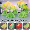 1 pièce Ventilateur de Danse pour Cartilage Chiffon Dégradé Accessoire de Scène Ventilateur à Main Accessoire Spécial pour la Danse Ventilateurs pour la Danse Carrée Yangko