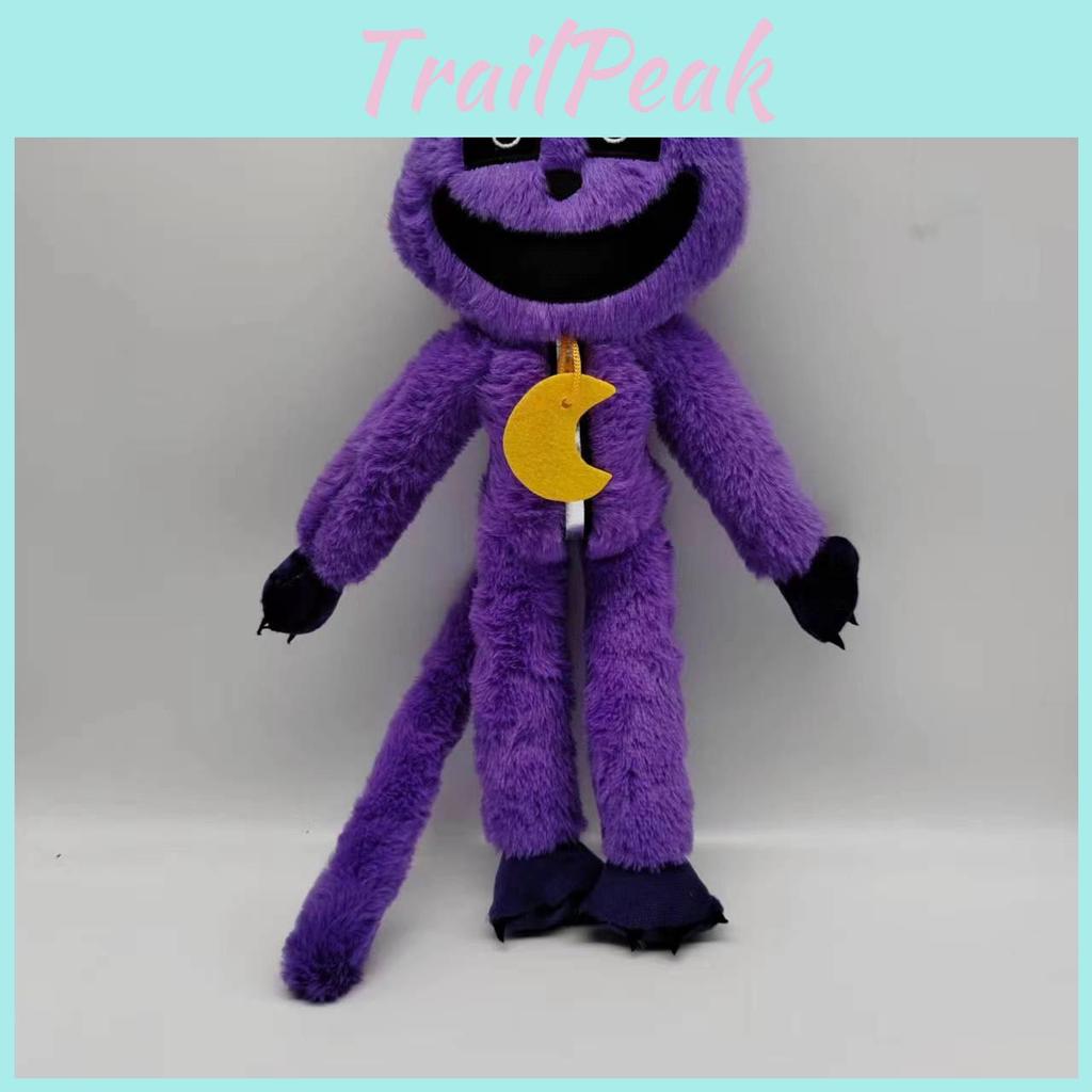 Smiling Critters Terrifying Purple Cat Monster Plush Toy Animal With Big Mouth Customizable Cartoon Style