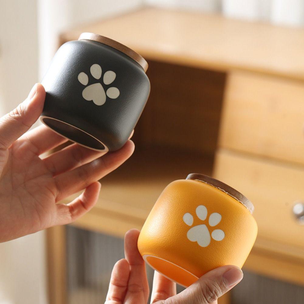 Ceramic Pet Ashes Storage Box 180/500ml Cute Dog Cat Cremation Urns Memorials Moisture Proof Funeral Urn for Pets For Pet Ashes