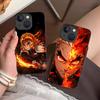 Demon Slayer Rengoku Phone Case for iPhone 16 15 14 13 12 11 X XR XS 8 7 Pro Max Plus Mini Colour Printing Silicone Cover Pretty