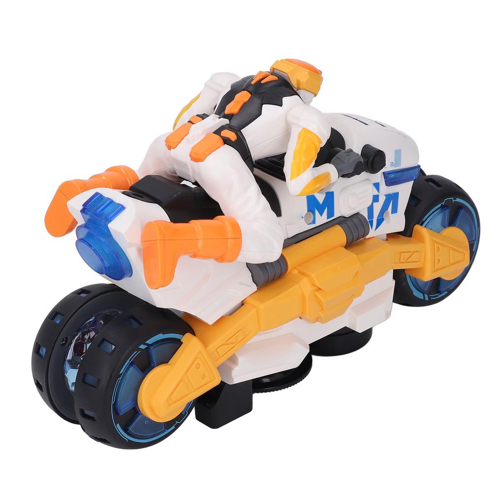 Stunt Transforming Motorcycle with Music Light 360 Degree Rotating Battery Powered Stunt Motorbike