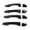 For Hyundai Tucson 2015 2016 2017 2018   ABS Carbon Black Auto Door Handle Cover Trims Sticker Car Styling Accessories