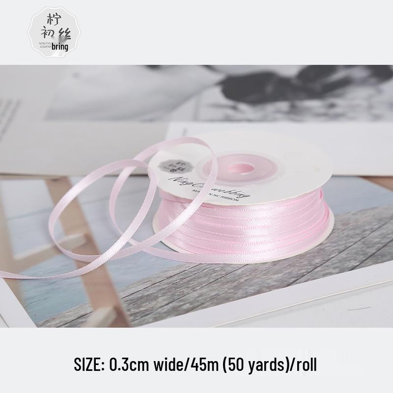 3mm Premium Double-Sided Satin Polyester Ribbon for Wedding Bows and Gift Packaging