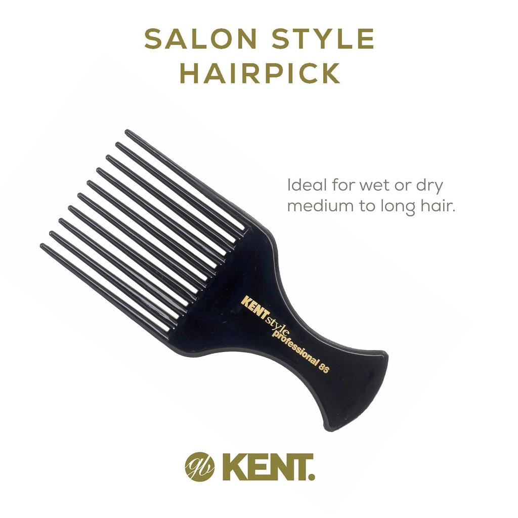 GB KENT BROSH KENT x BROSH COLLABORATION AFRO COMB 1 piece Hairbrush, Black, (x 1)