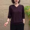 Plus Size Slimming Long-Sleeve T-shirt - Casual & Stylish Spring/Autumn Top for Moms