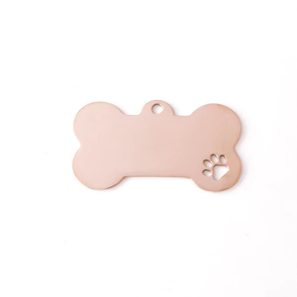 Gravierte Haustier-Namensmarke aus Titanstahl für Hunde & Katzen - Samojede Design