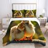 Chick Duvet Cover Set Farm Animals Quilt Cover Little Chicken Twin Bedding Set For Boys Girl Microfiber 2/3Pcs Comforter Cover