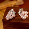Retro Grape Pearl Fringed Earrings Light Luxury Ins Style Niche Earrings Fashion Temperament High-end Earrings