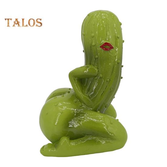 Sexy Pickle Ornament Handmade Resin Saucy Pickle Figurine Tabletop Cheeky Pickle Figure Prank Gift for Pickle Lovers