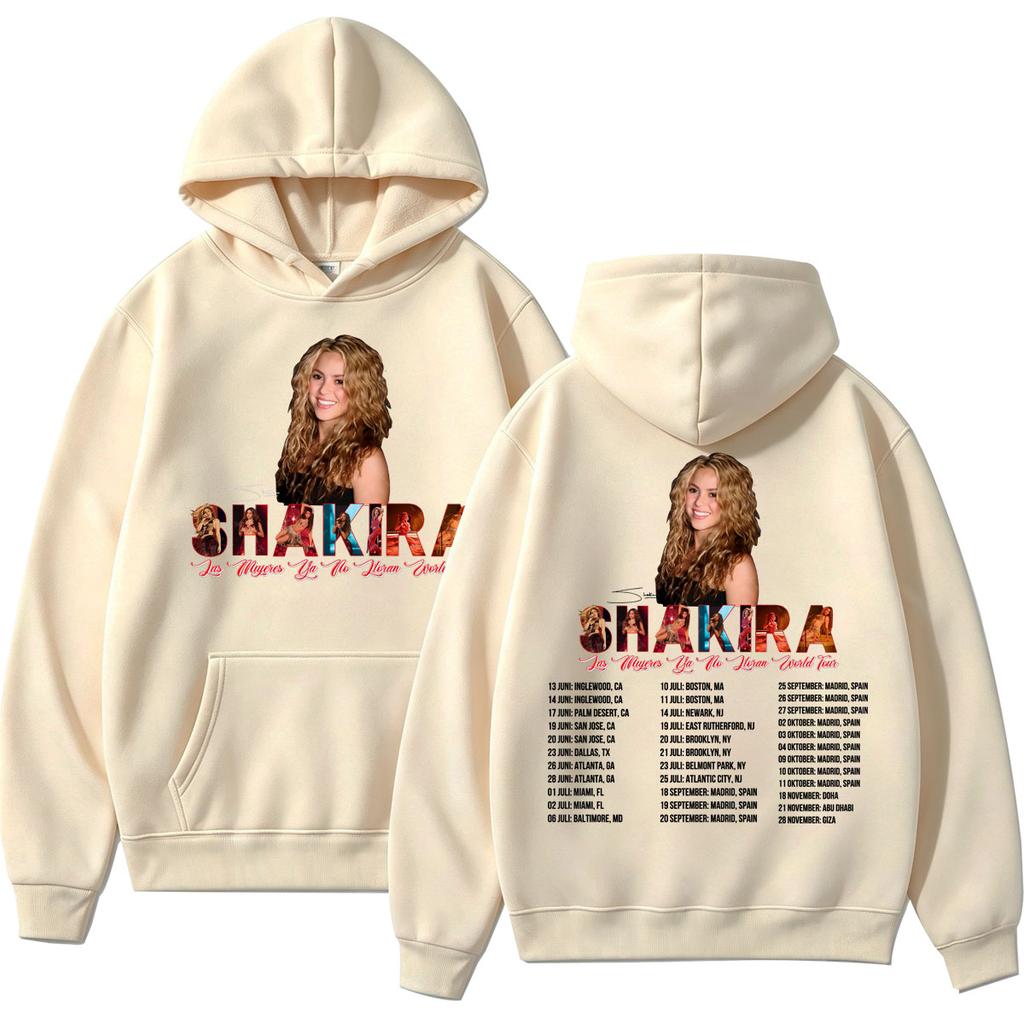 Shakira Las Mujeres Ya No Lloran World Tour Hoodies Unisex Fashion Harajuku Long Sleeve Cotton Autumn Casual Loose Tracksuit