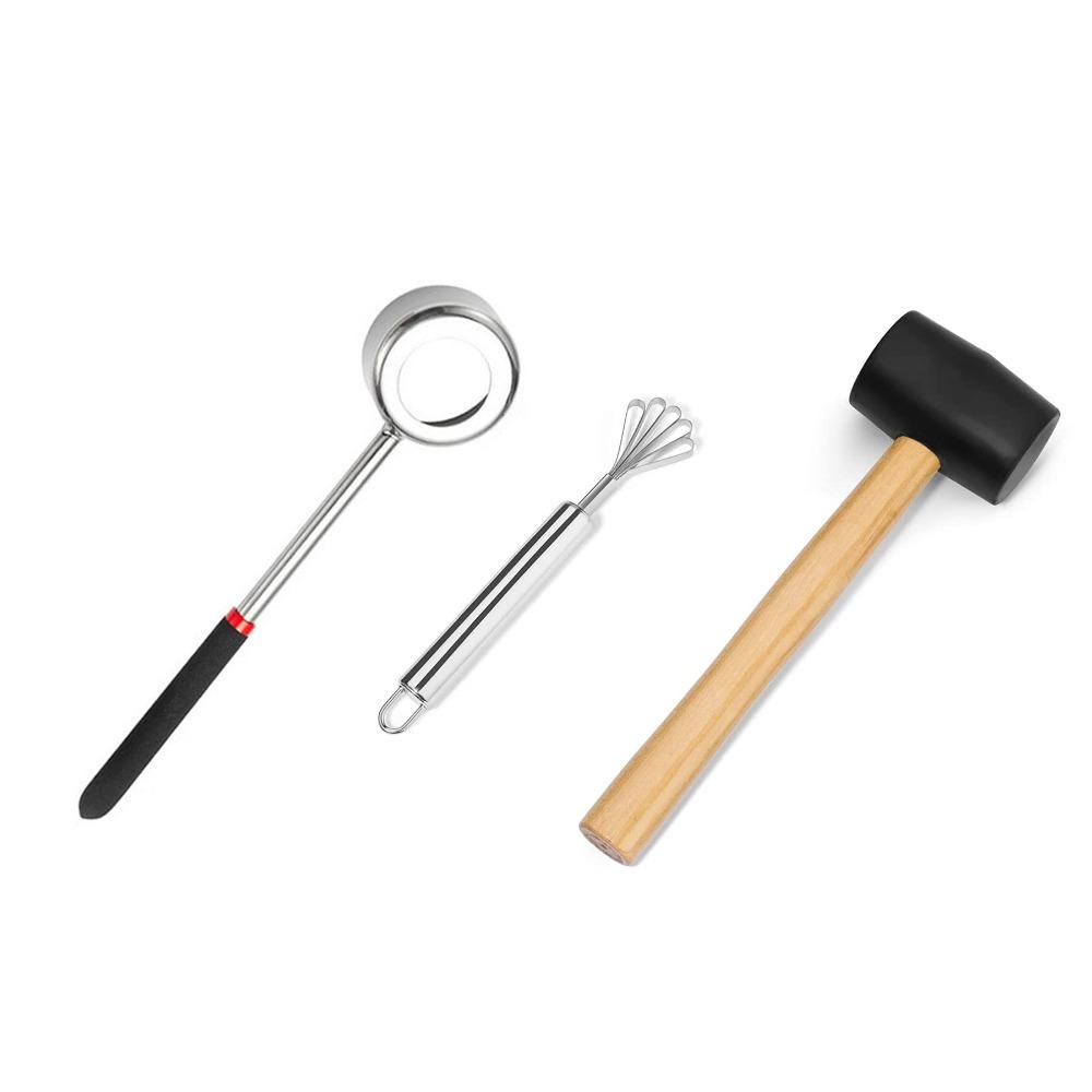 A Set Stainless Steel Coconut Opener Multifunctional Durable Coconut Meat Planer Portable Coconut Opener Tool Home Use