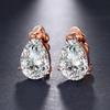 Pear Drop Clip On Earrings Colorful Party Wedding Earrings for Women Fashion Jewelry