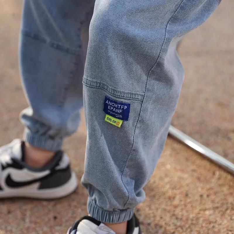 Boys' Summer Denim Tencel Anti-Mosquito Pants