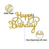 50PCS 5 Colors Happy Birthday Cake Toppers Glitter Birthday Cake Topper Cupcake Topper Cake Decorations Party Supplies