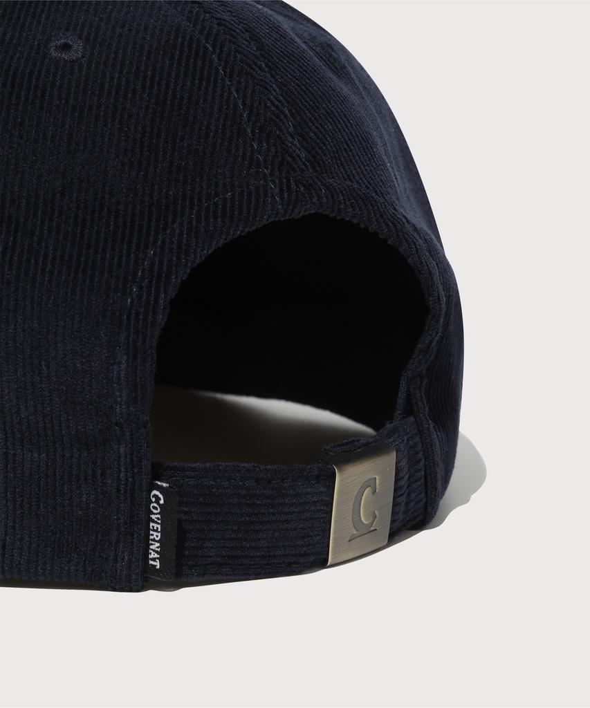 COVERNAT Authentic Logo Corduroy 5-Panel Cap Navy