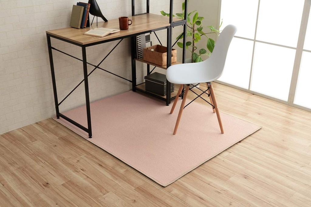 IKEHIKO Frisch Rug, Made in Japan, Antibacterial, Deodorizing, Clean, Water-Repellent, Anti-Allergen, Anti-Mite, Pink, Approx. 117 x 140cm #4728110