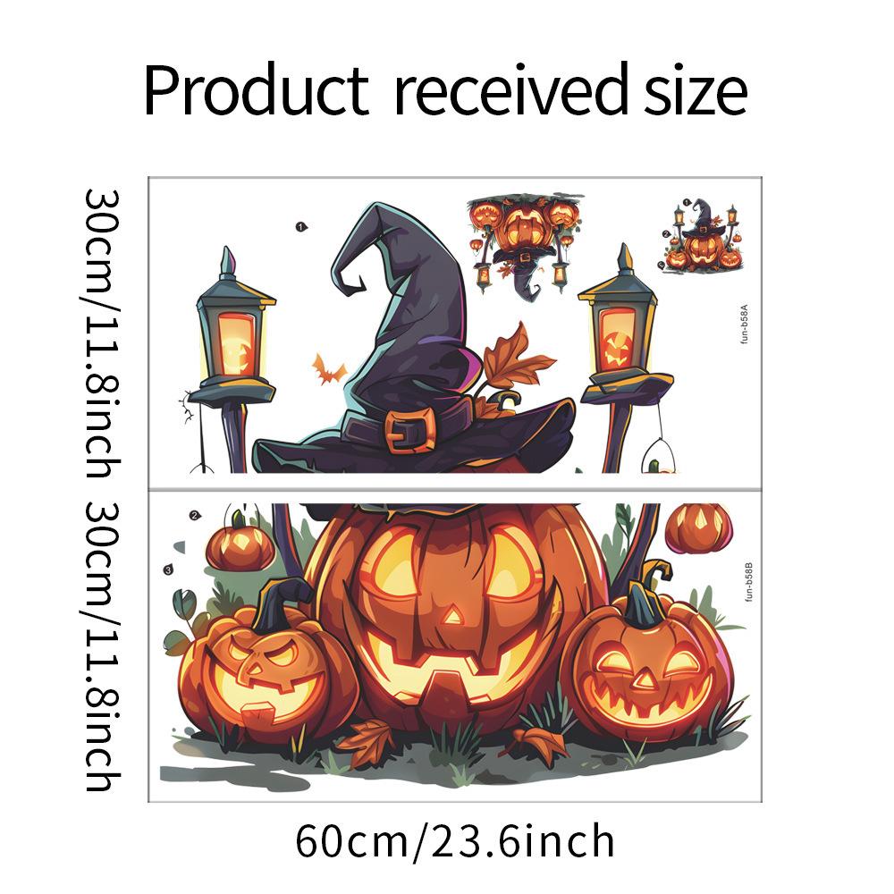 Серия Хэллоуин Наклейка Тыква-фонарь Наклейка на стену для спальни, гостиной, дома