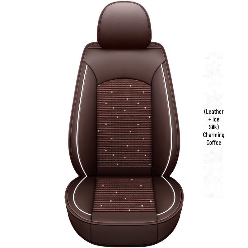 Sommer is silke bilsetepute for småbileier og passasjer, lær full omsluttende enkeltsetetrekk for lastebil, universell passform