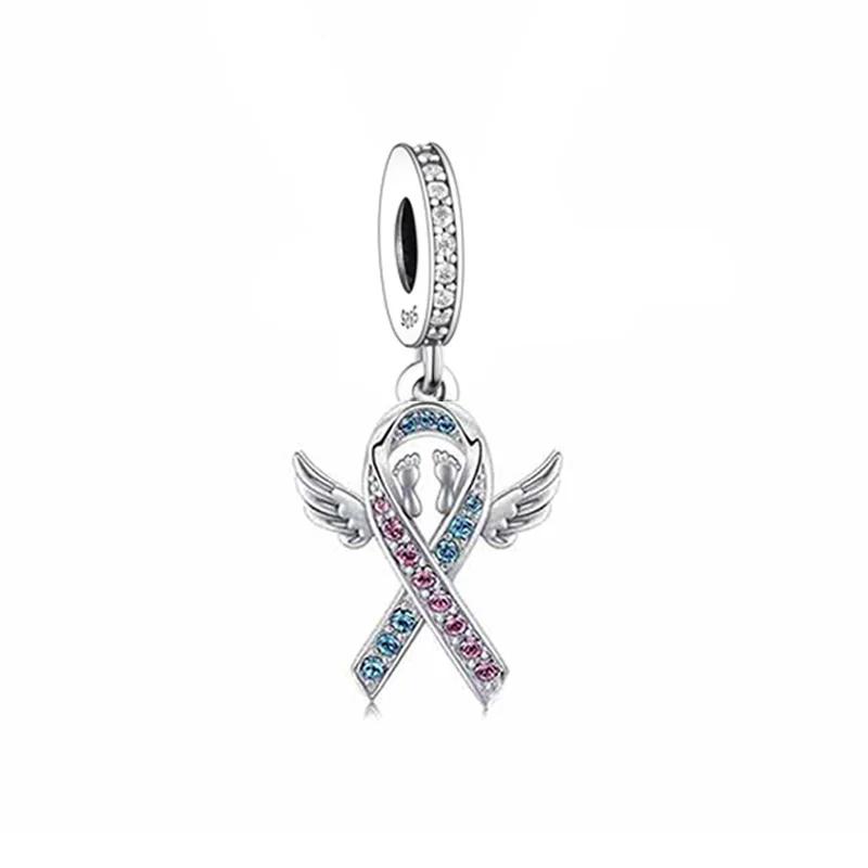 Fc Jewelry Fit Оригинальный Браслет-цепочка Pan Шарм Медь Боксерская Перчатка Борьба с Раком Груди Бусина Для Изготовления Брелока
