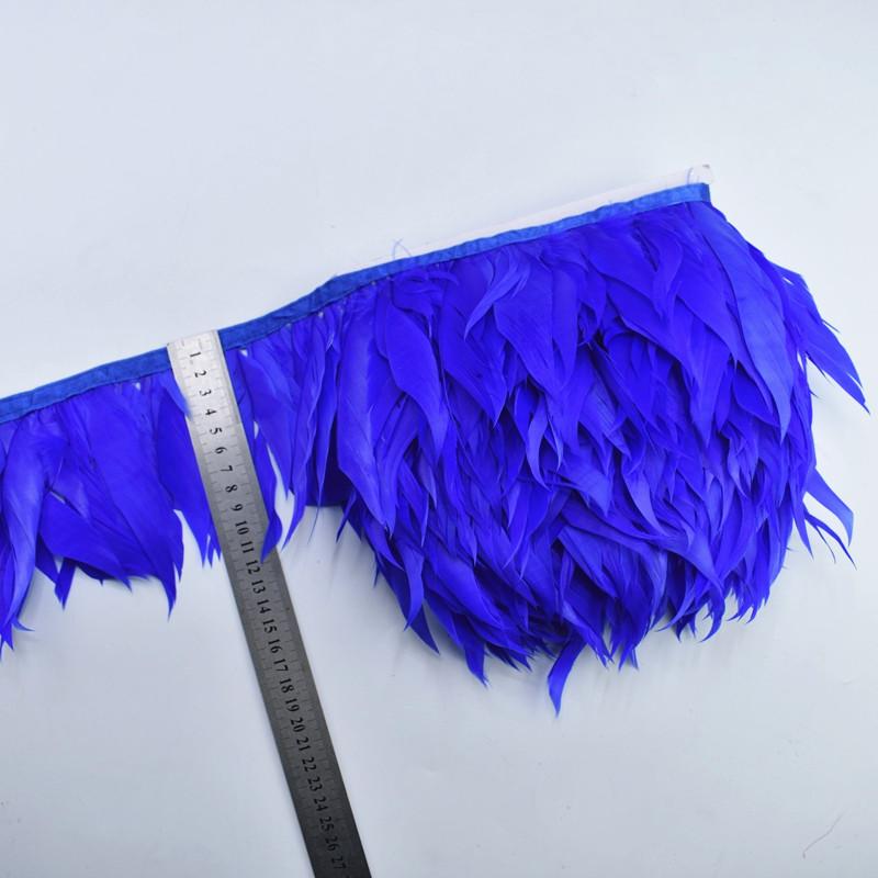 1Meters Dark Green Shred Goose Feathers Trims Geese White Pheasant Feathers for Crafts Fringe Ribbon Wedding Feathers Decoration