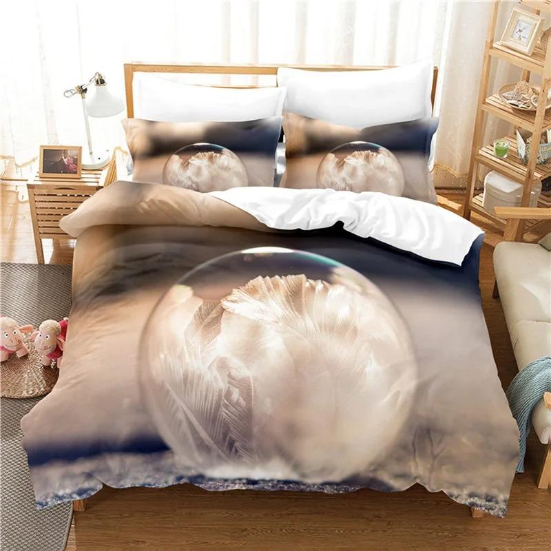 

Colorful Glass Ball Duvet Cover Microfiber Bedding Set King Queen Size For Adults Kids Bedroom Decor Psychedelic Comforter Cover AU Single(140x210cm)
