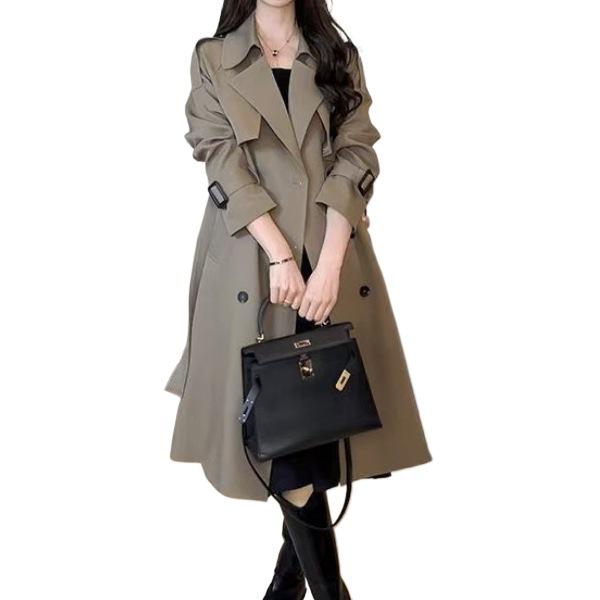 Loose-Fit Double-Breasted Petite Trench Coat - Mid-Length, Versatile, Slimming, Autumn Fashion