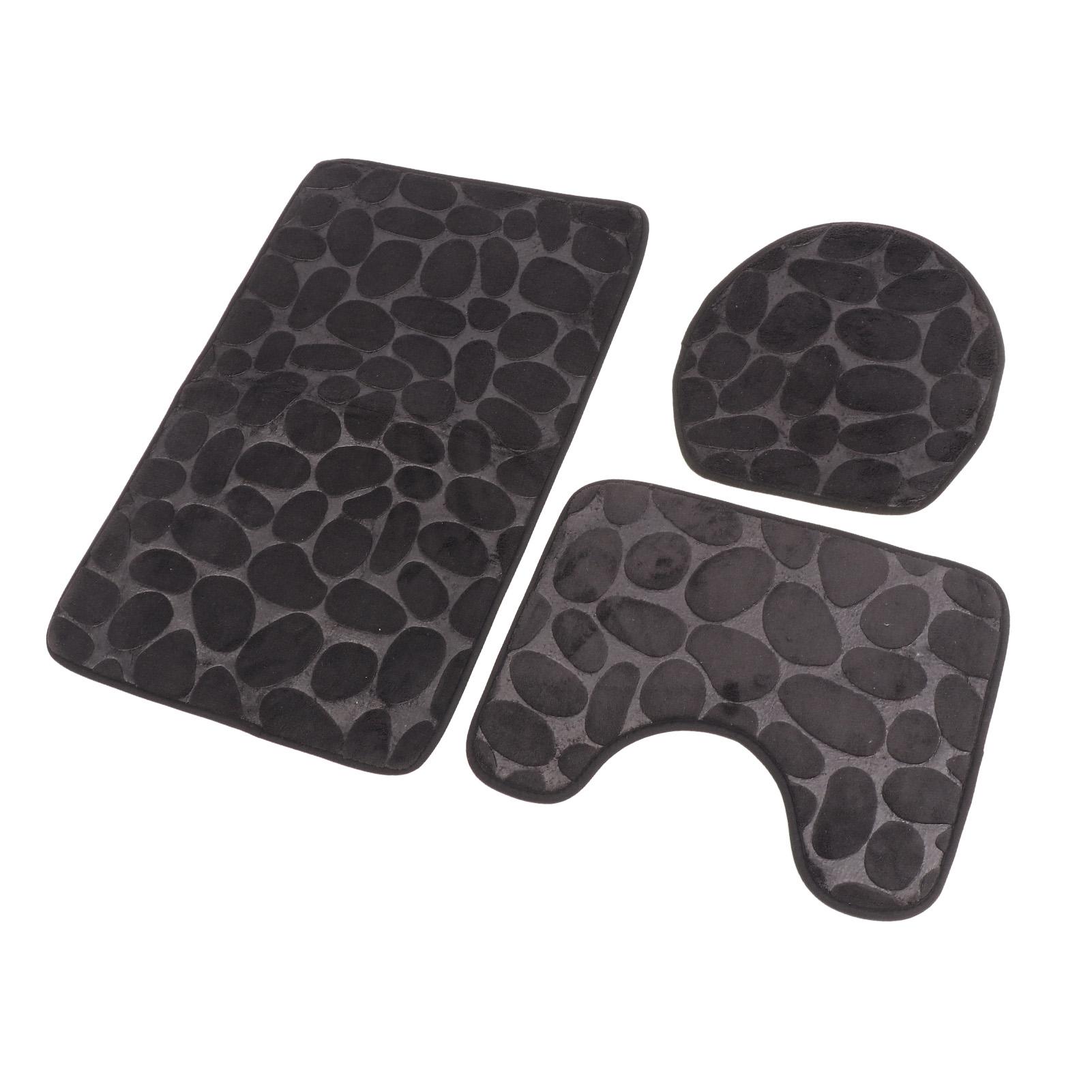 

3pcs Bathroom Rugs Set U Shape ed Toilet Mat Lid Cover Mat Bath Rug Water Absorbent Non Slip Potty Training Bath Rugs for Children Adult