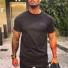 Muscleguys Men's New Fresh and Breathable Tops Patchwork Cotton&Mesh T-shirt Fitness Bodybuilding Short-sleeve Tranning Clothing